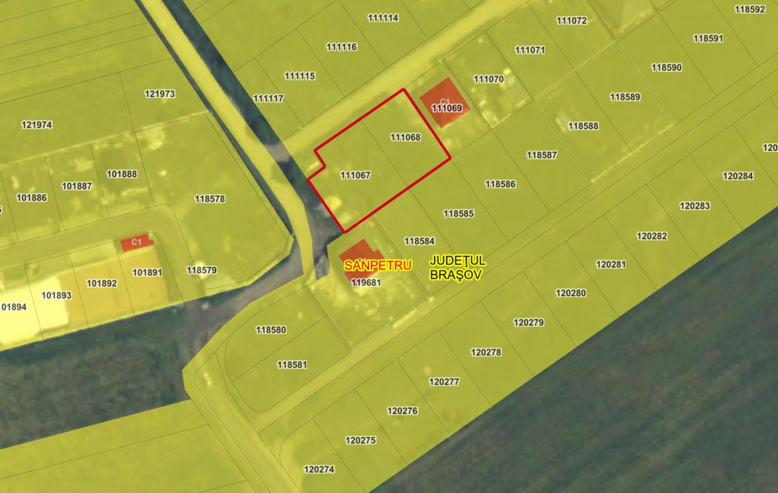 Teren intravilan construibil, utilități complete Str. Cetății - Comision 0
