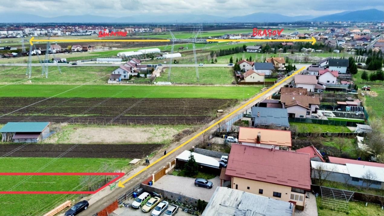 Teren agricol la cel mai mic preț - str. George Coșbuc din Sânpetru