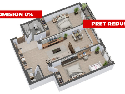 Apartament 3 camere | 78 mp | Etaj 2 | Parcare inclusă | Valea Lupului