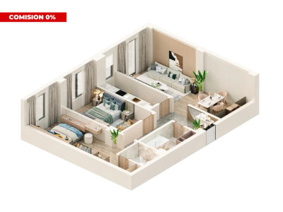 Apartament 3 camere 80 mp | Bloc nou | Parcare inclusă  | Valea Lupului