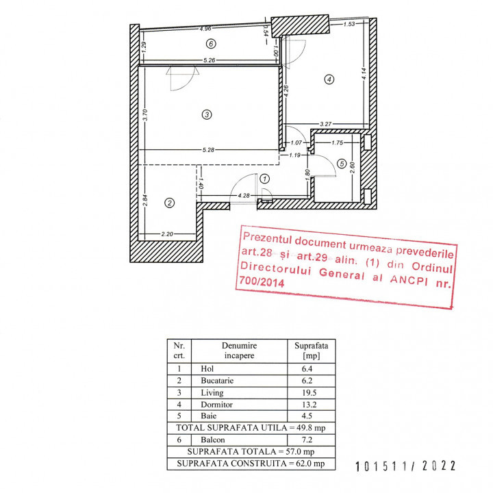 Apartament 2 camere | 57 mp | One Verdi Park 