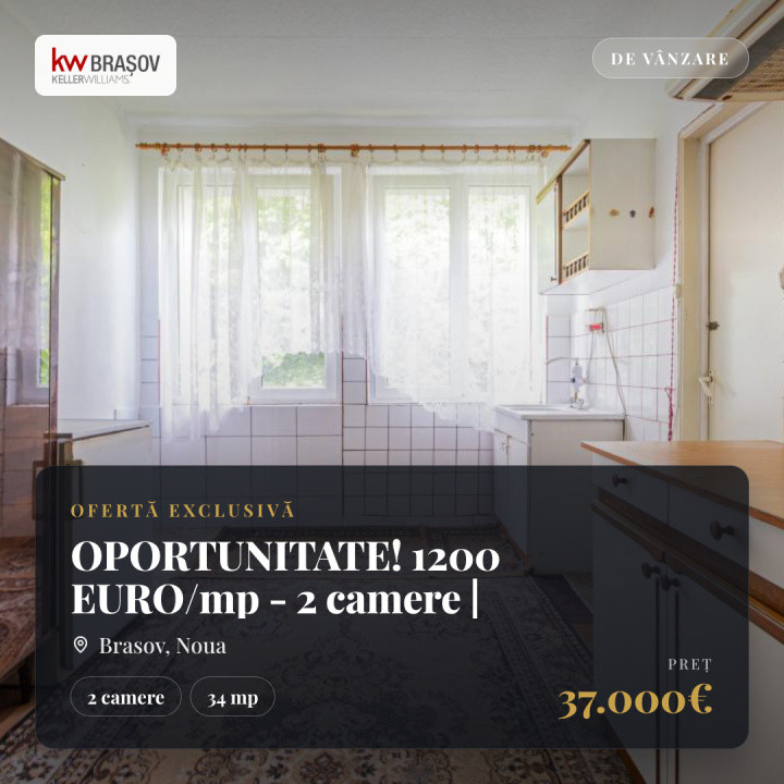 OPORTUNITATE!  2 camere | Baie si bucatarie proprii 