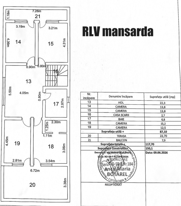 Casă 6 camere D+P+M-217 mp utili, 515 mp curte, Zona  Cartier Kogalniceanu 