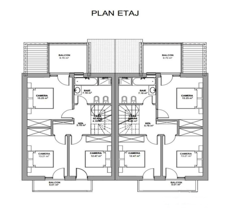 Casa tip duplex cu terasa si teren - predare la cheie - Cristian