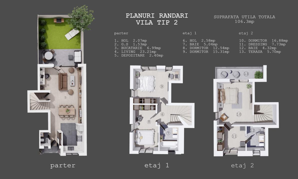 Vila noua cu 4 camere Pipera, Alexander Residence, prima inchiriere, Comision 0%