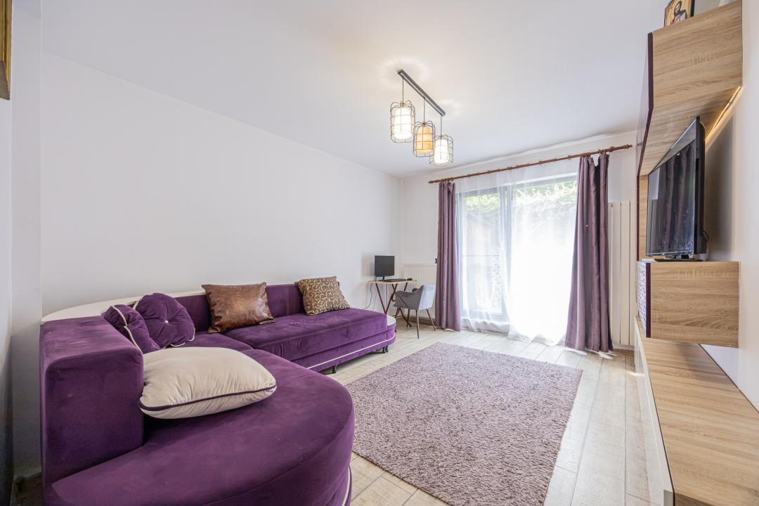 Apartament 2 camere+dressing |Mobilat și utilat |Grădină 29mp |Parcare + Boxă | 