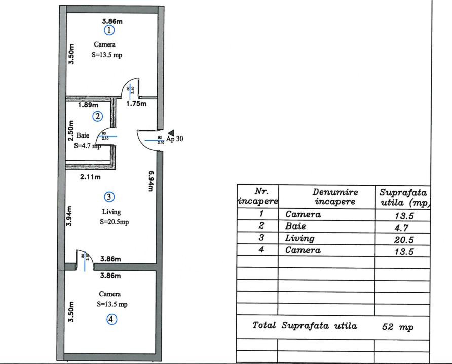 Apartament - 3 camere, bloc nou  Stupini