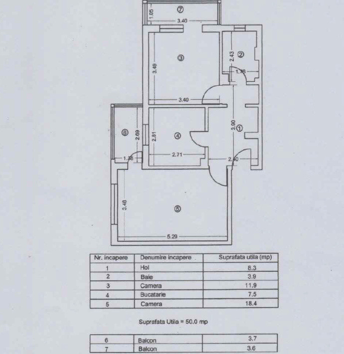 Apartament 2 camere decomandat | Confort 1 | Bloc 1984 | Icil