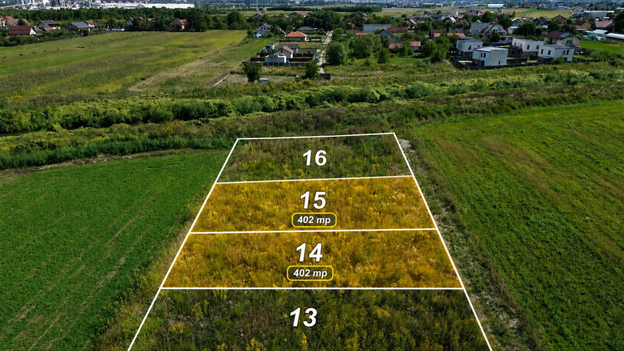 Teren intravilan,402 mp ,Stupini-Brașov.Destinatie grădină de vară si investitie