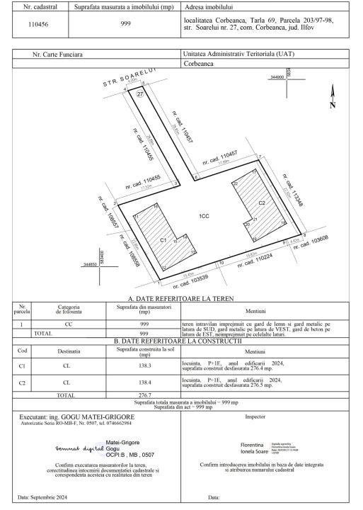 Vila de vanzare*Corbeanca*5 camere*205 mp utili | SOARELUI 27