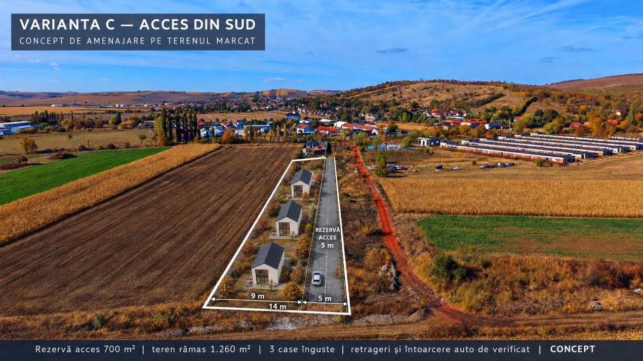 Teren intravilan 2.000 mp, PUZ aprobat  Strada Viilor, Sibiu  Aproape de DN14