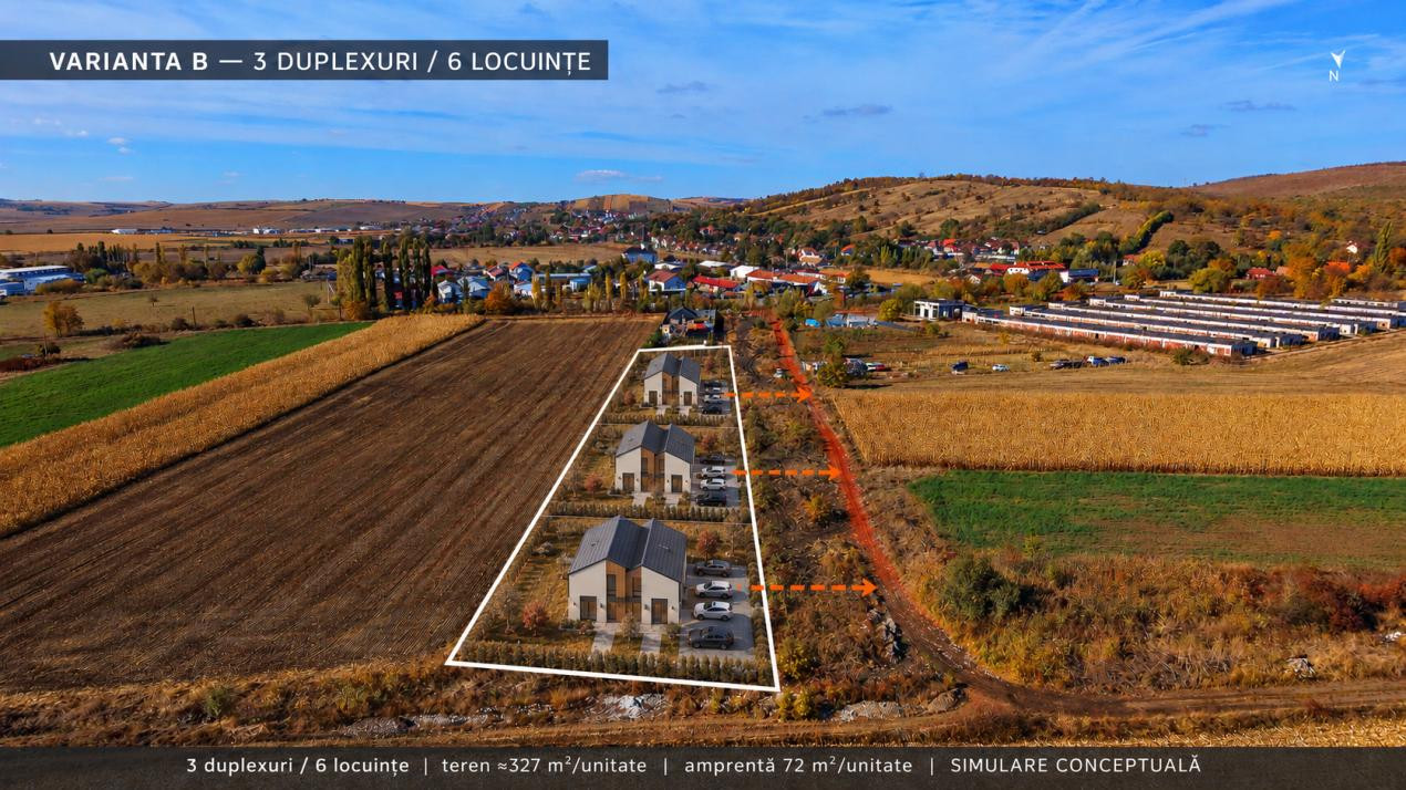 Teren intravilan 2.000 mp, PUZ aprobat  Strada Viilor, Sibiu  Aproape de DN14