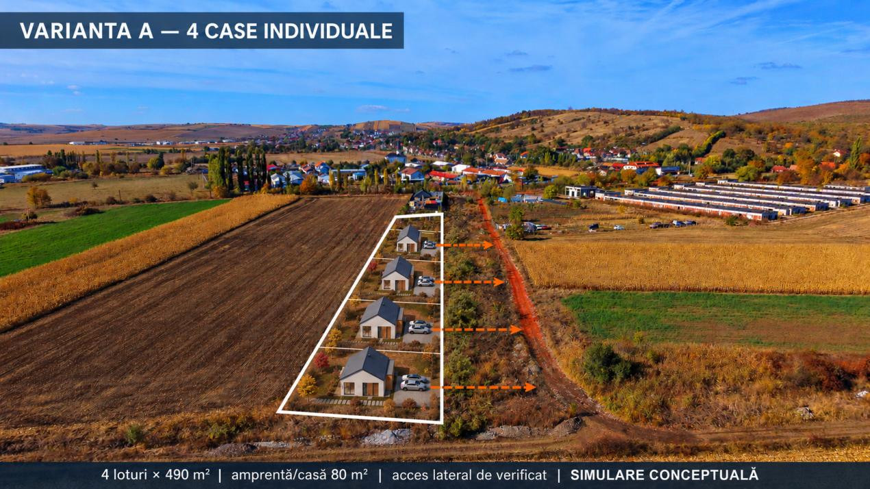 Teren intravilan 2.000 mp, PUZ aprobat  Strada Viilor, Sibiu  Aproape de DN14