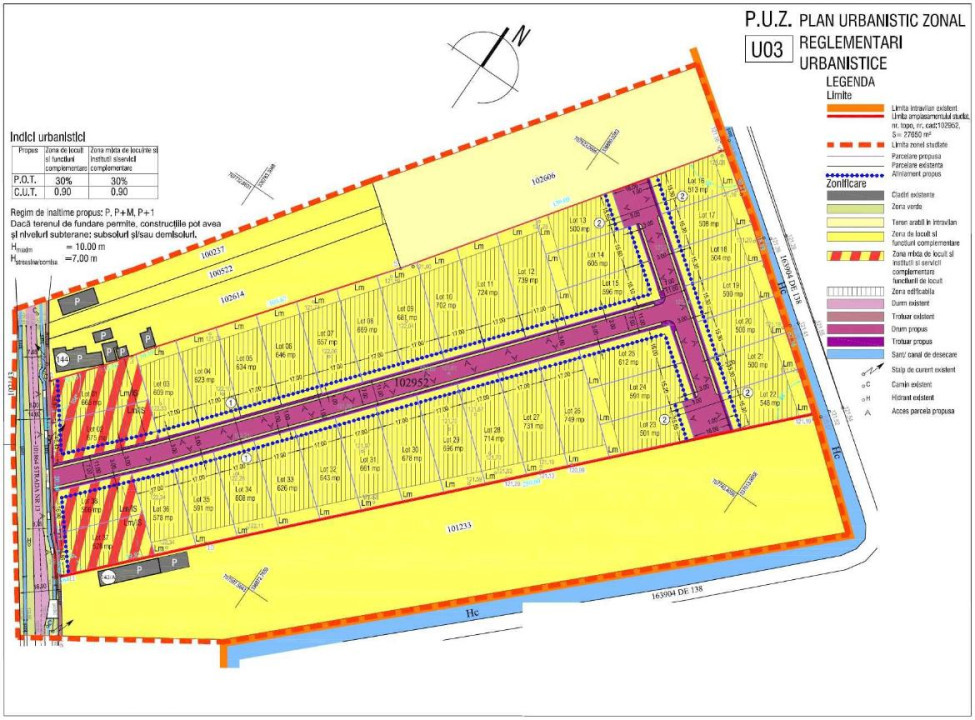 Teren Construcții cu PUZ 38 parcele Dorolț, Satu Mare