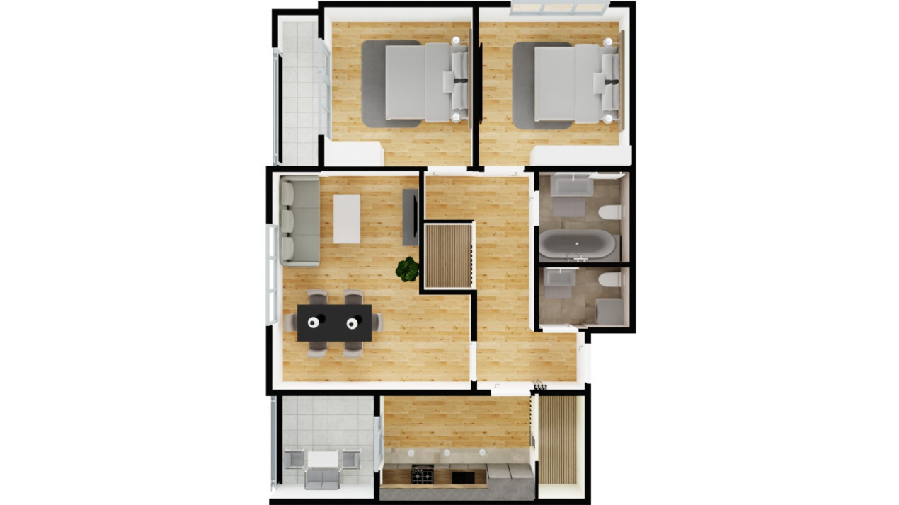 Apartament 3 camere - Nou - etaj 1 - Selimbar