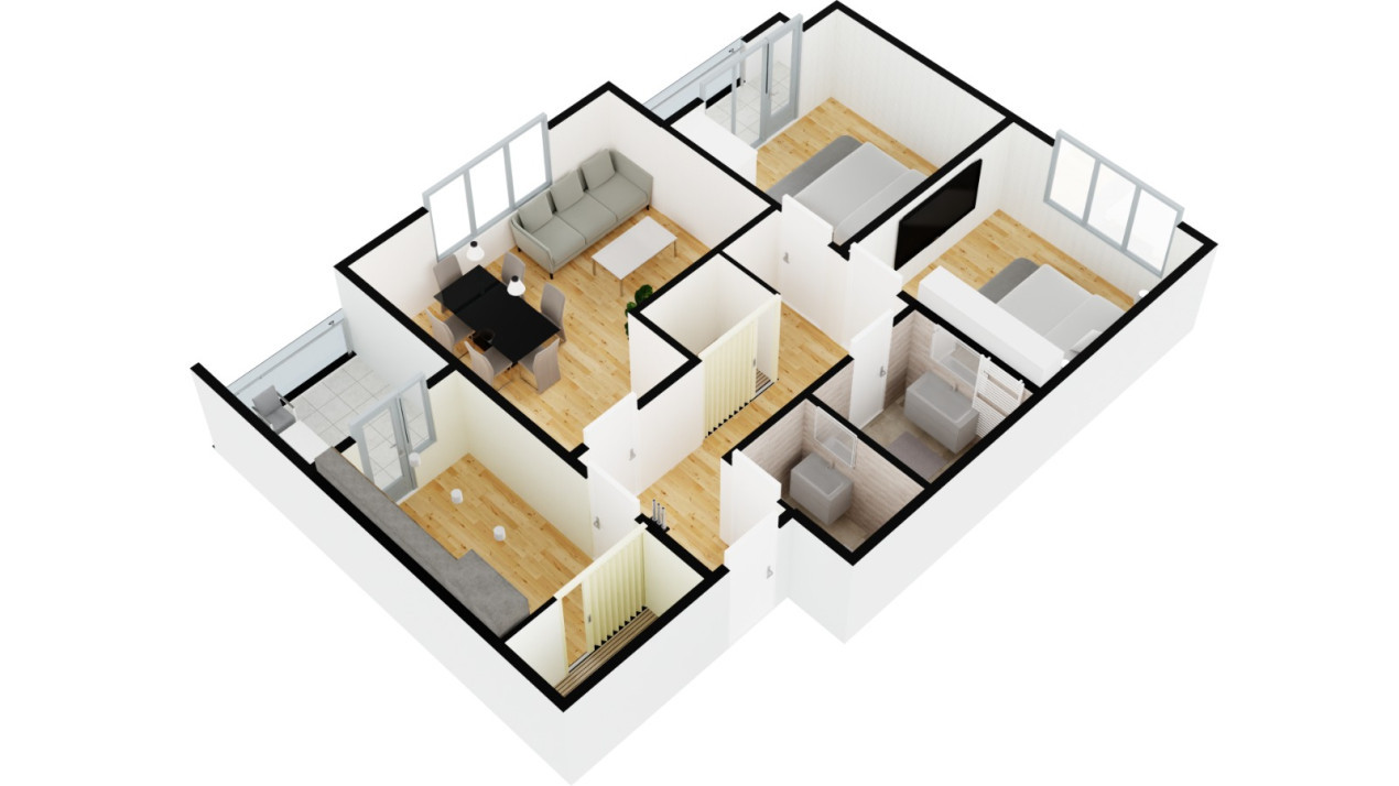 Apartament 3 camere - Nou - etaj 1 - Selimbar