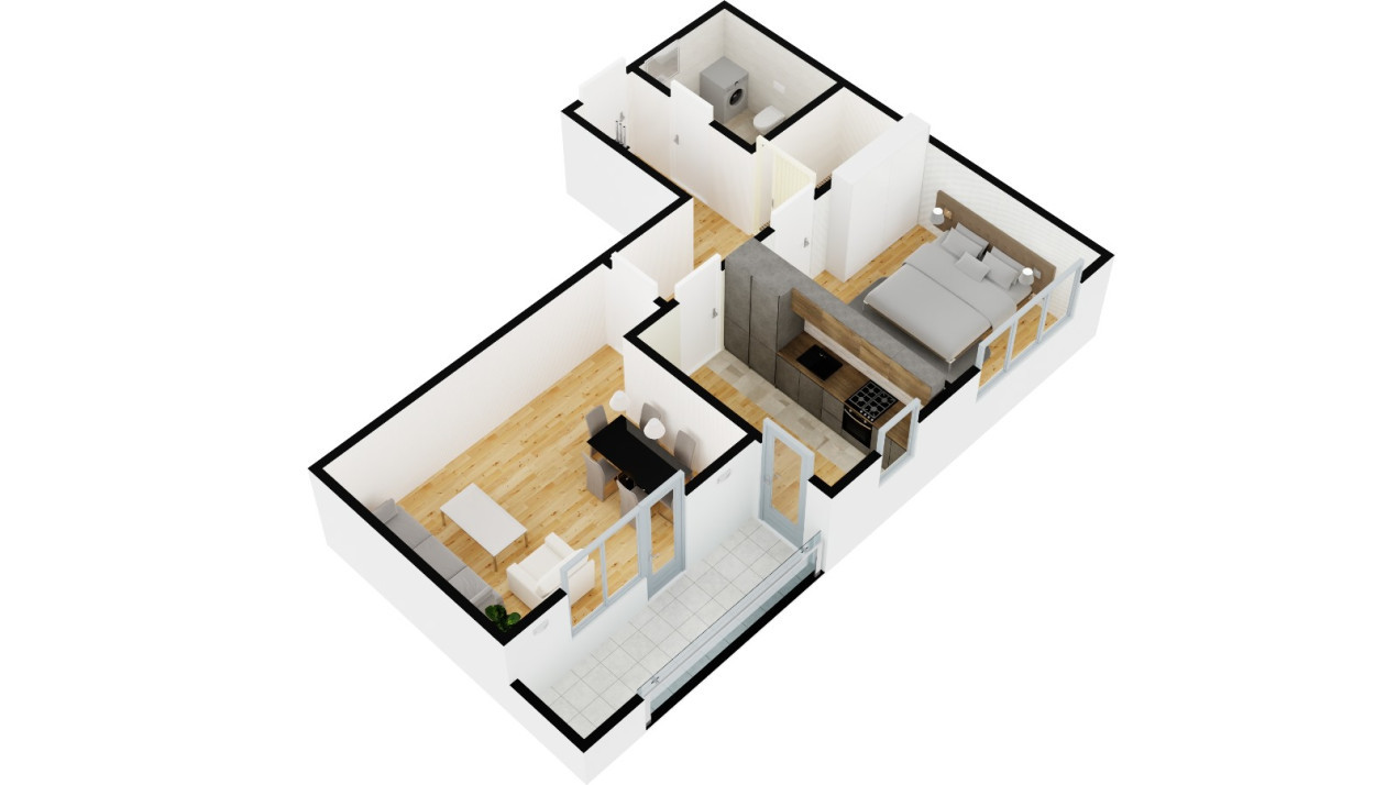 Apartament 2 camere - Nou - Etaj 1 - Selimbar