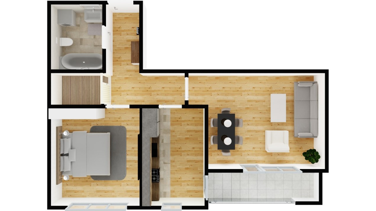 Apartament 2 camere - Nou - Etaj 2 - Selimbar