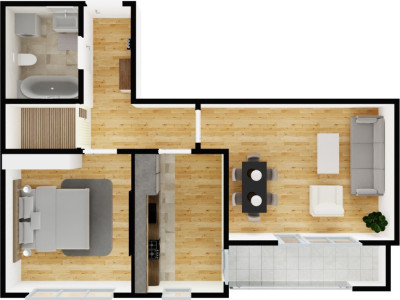 Apartament 2 camere - Nou - Etaj 2 - Selimbar
