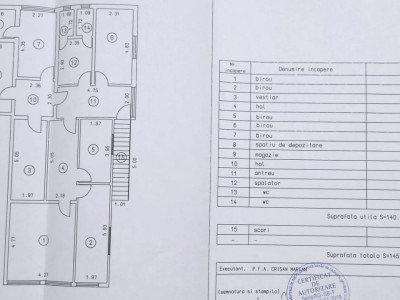 De inchiriat 6 birouri si dependinte, 140 mp utili, Broscarie 