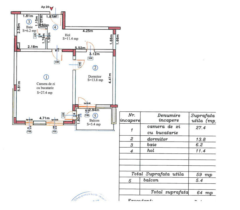 Apartament 2 camere bloc nou, finalizat, Comision 0%