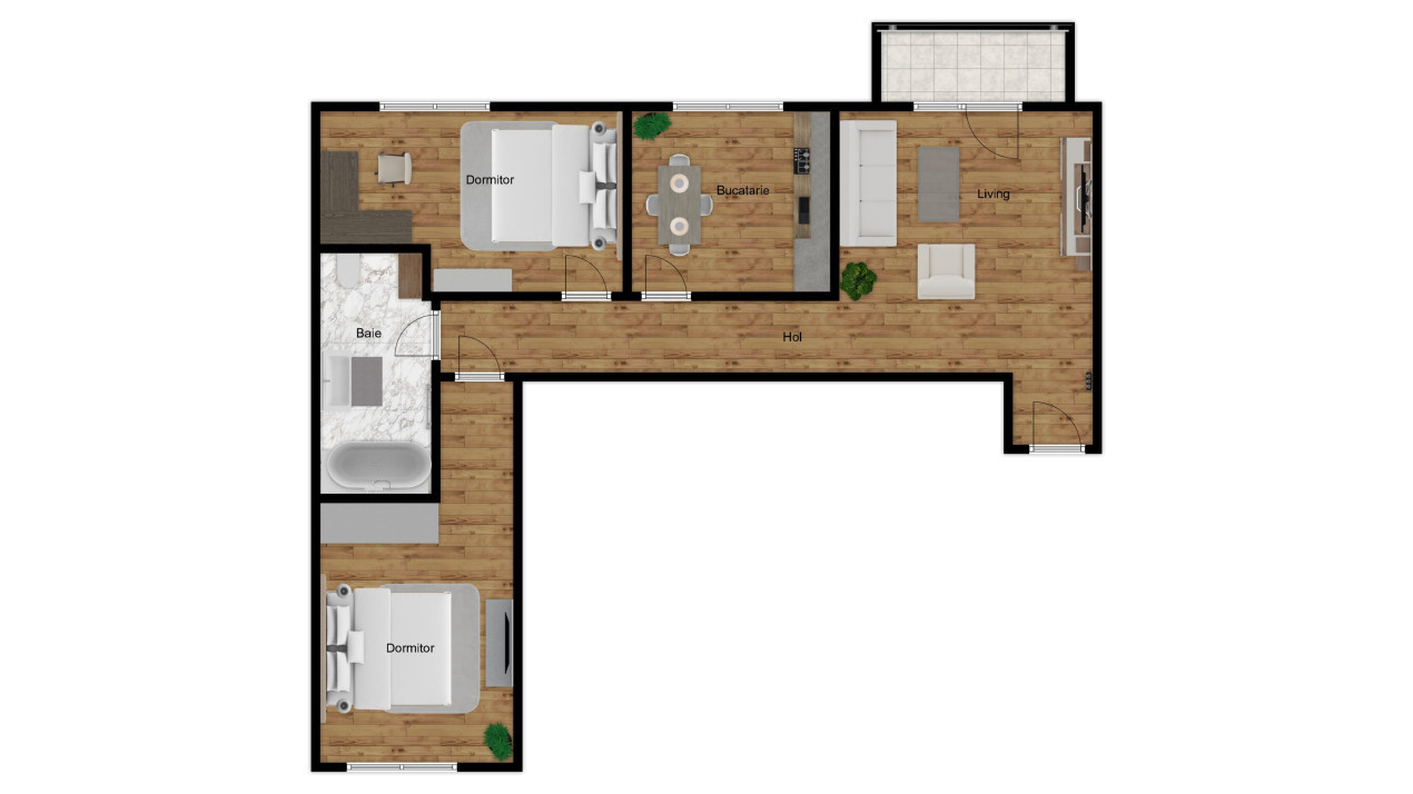 Apartament 3 camere - Nou - Selimbar - Etaj 2