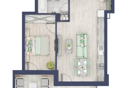 Apartament 2 camere  - Nou - Ansamblu Privat