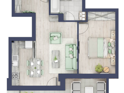 Apartament 2 camere, PARTER