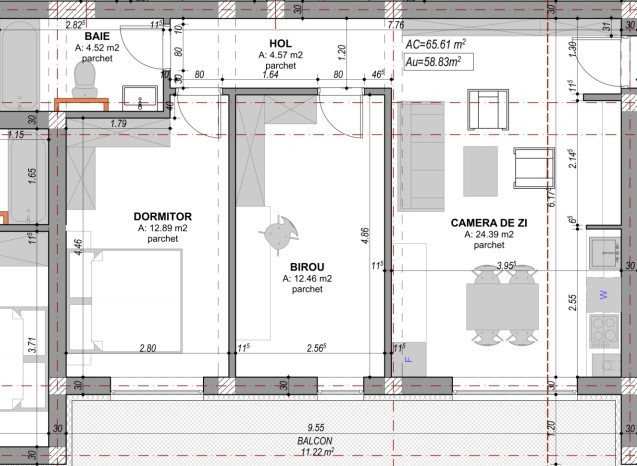 Apartament - 3 camere - Etaj 2 - Decomandat - La cheie 