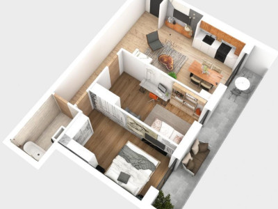 Apartament - 3 camere - Etaj 2 - Decomandat - La cheie 