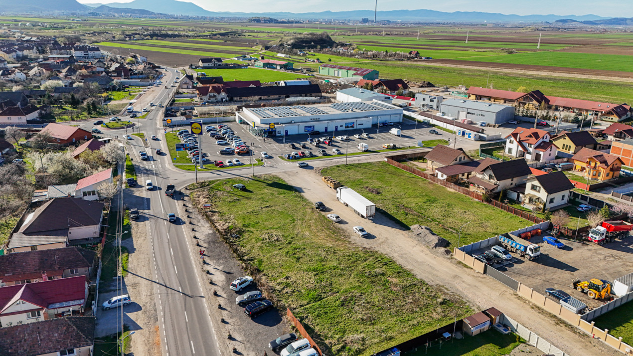 Vanzare 2 parcele teren de cate 592 mp  in Sacele langa Lidl