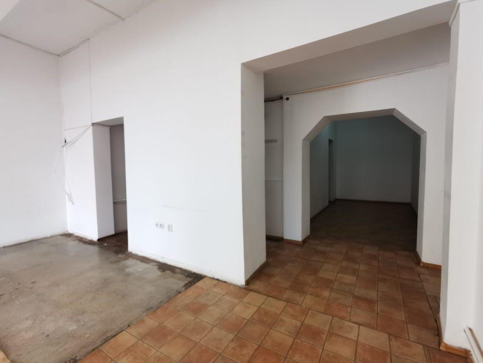 Inchiriez spatiu comercial, vitrina, vad pietonal, acces secundar marfa, V. Aron